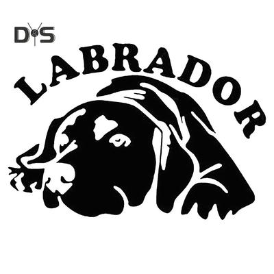 DYS Auto Shop Labrador Car Vehicle Body Window Decalcomanie riflettenti Decorazione adesiva
