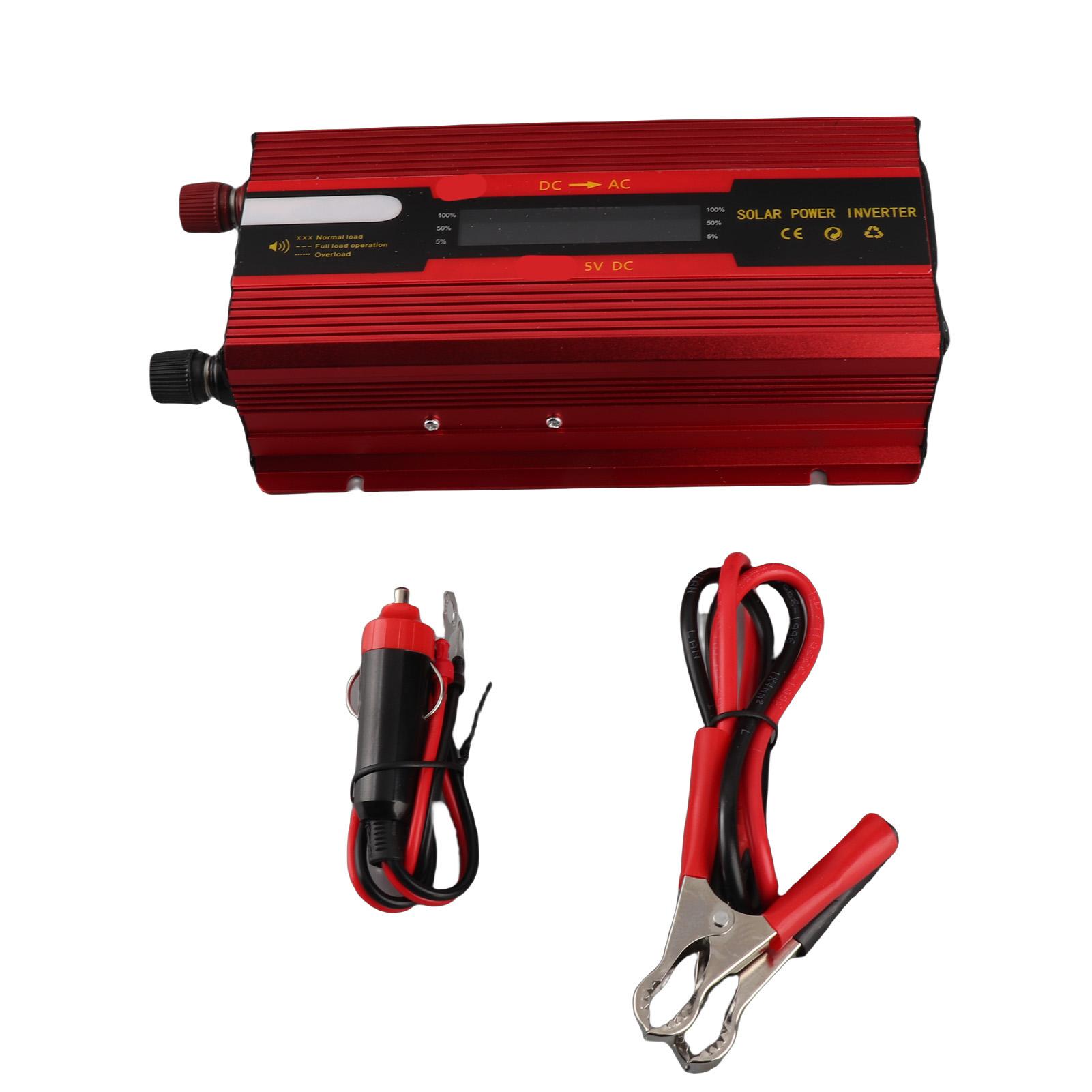 1000W Portable Inverter Solar for Home (12V to 220VCelsiusLCD)