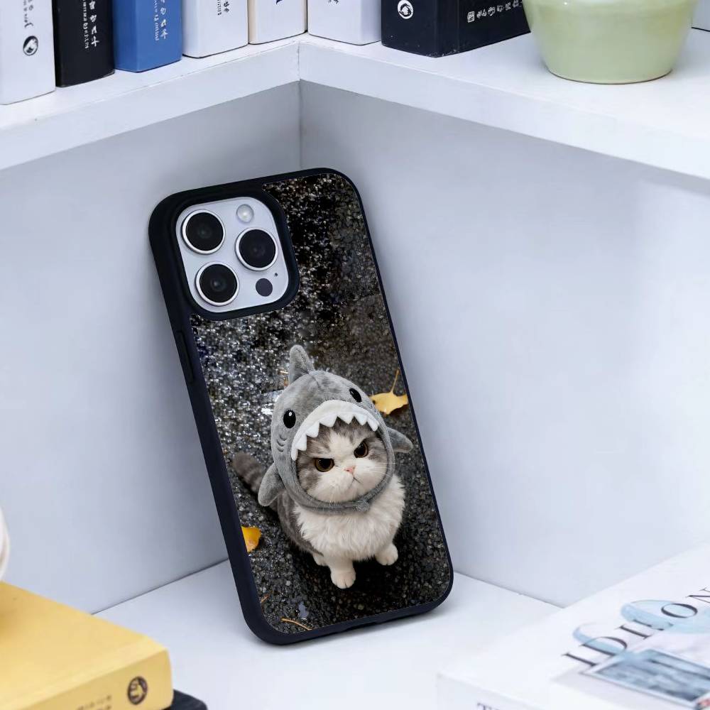 Funny Cute Cat  Phone Case For iPhone 14,16,15,13,17,12,Plus,Pro,Max Magnetic For Magsafe Frosted Cover