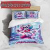 3pcs Duvet Cover Set (1*Duvet Cover + 2*Pillowcase, Without Core), Custom Name Harley Quinn Pattern Bedding Set, Home Bedroom Decor Gift