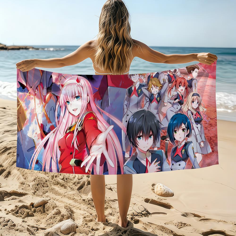 

Anime D-Darling in the F-ranxx 02 Towel Beach Towel Oversized Quick Dry Towel Absorbent Soft Swim BeachTowels for Men Women W30*H60(CM)