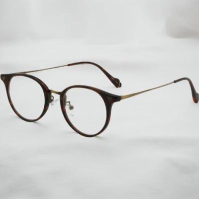Vintage Two-tone Circle Glasses for Men and Women, Fashion Eyewear