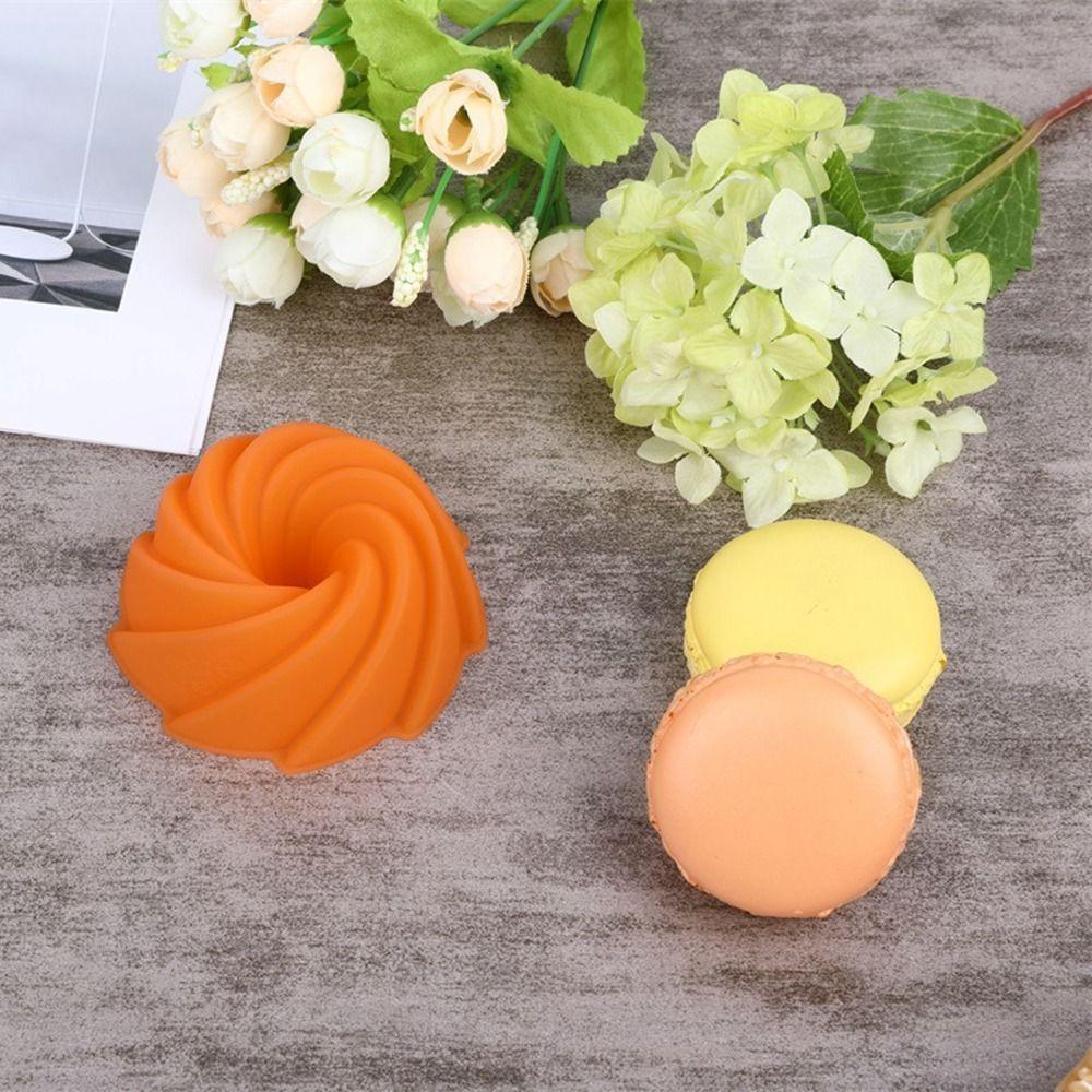 12pcs/set Silicone Muffin Cups Food Grade Spiral Cake Mold Durable Silicone Swirl Pan  Make Cake