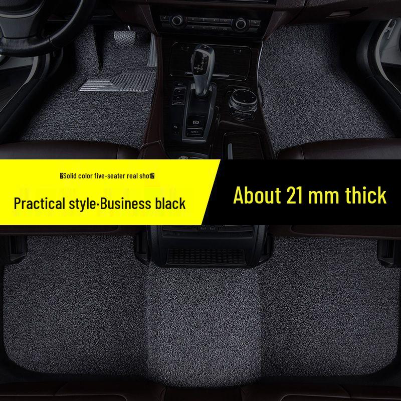 Compatible with 2018 Infiniti QX50: Full Set of Silk Loop Car Floor Mats