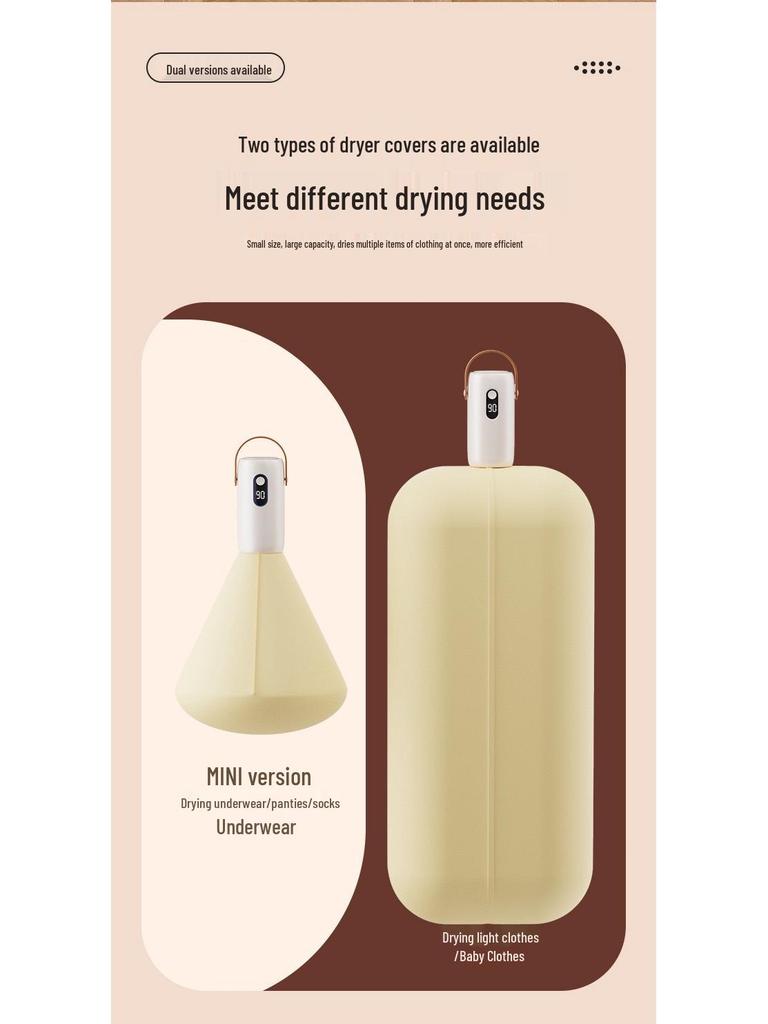 Compact Portable Clothes Dryer for Home and Travel