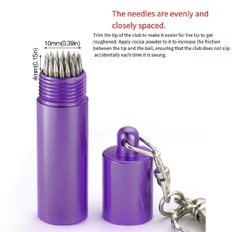 Pocket Size Metal Cue Tip Repair Tool Billiard Pool Cue Tip Shaper with Keychain Snooker Pool Cue Tip Tool Enduring