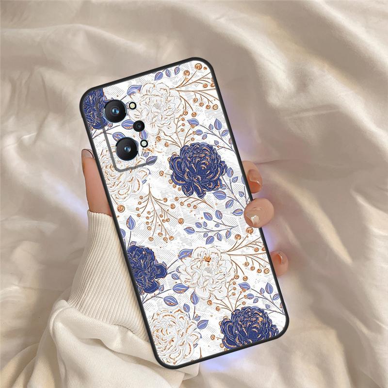 Blue And White Porcelain Case For Realme 15 14 11 12 13 Pro Plus C65 C67 C71 C63 C61 C55 C51 C53 C35 C75 GT6 GT7 Pro