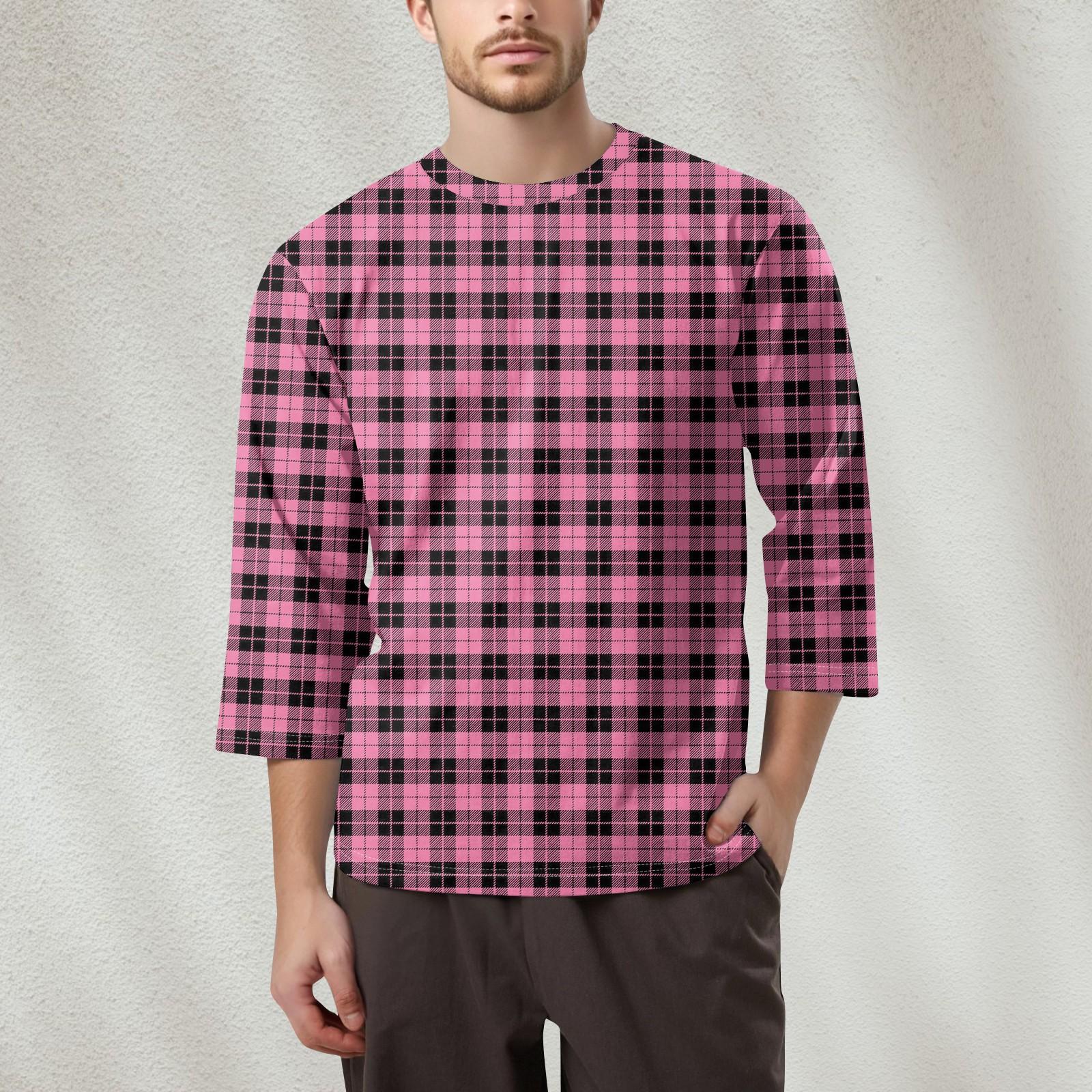 

Мужская модная футболка с круглым вырезом и рукавом 3/4 XXXL