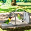 Portable Bird Carrier Bag Folding Wooden Stand Parrot Out Bag Large Capacity Clear Window Travel Bird Cage Hiking Adventures
