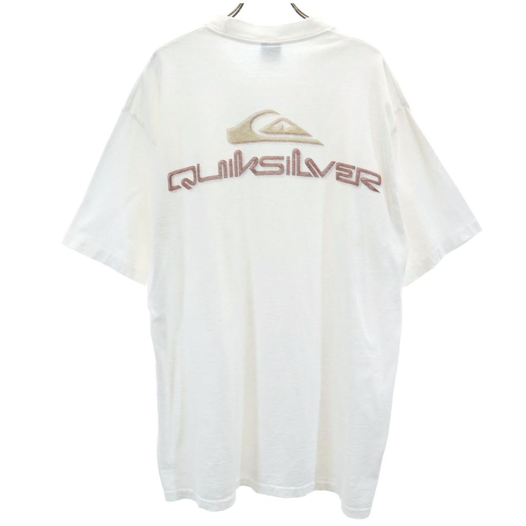 Quiksilver Made in USA Back logo Short sleeve T-shirt L Single stitch Men's Used