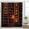 Ähnlich wie Vintage-Bibliothek Duschvorhang, Altes Buch Bücherregal Kerzen Zuhause Polyester Stoff Badezimmer Dekorativer Vorhang Mit Haken