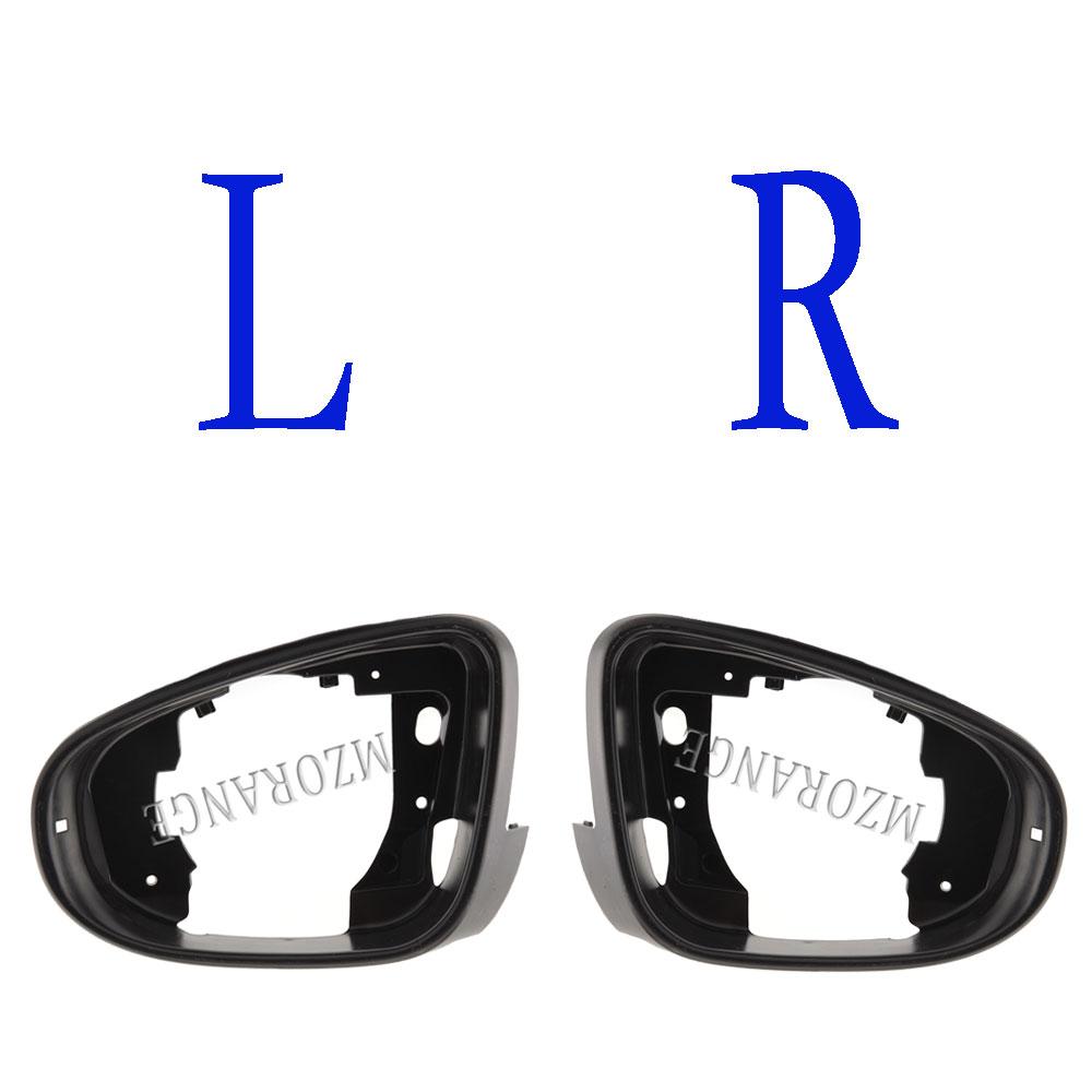 Heated Side Mirror Glass Rear View Mirror Cover Cap for VW Golf 6 MK6 2009-2013 Bright Black Door Wing Mirror Housing Cover