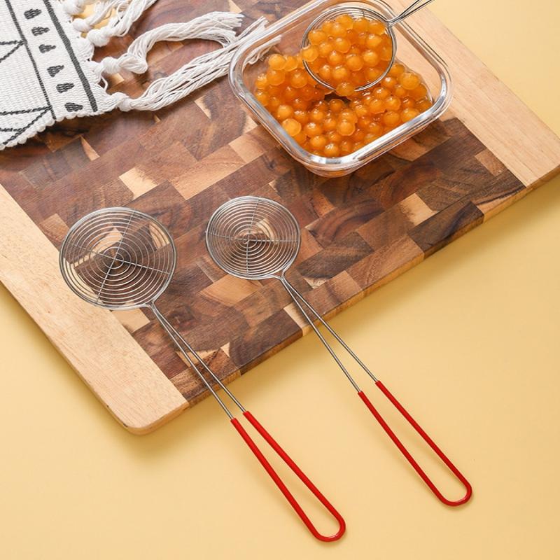 Tapioca Pearl Scooper Pearl Strainer Boba Strainer Stainless Steel Milktea Supplies Steel Kitchen Hanging Utensil