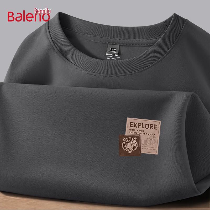 Baleno Men's Tiger Head Print Cotton Long-Sleeve T-Shirt