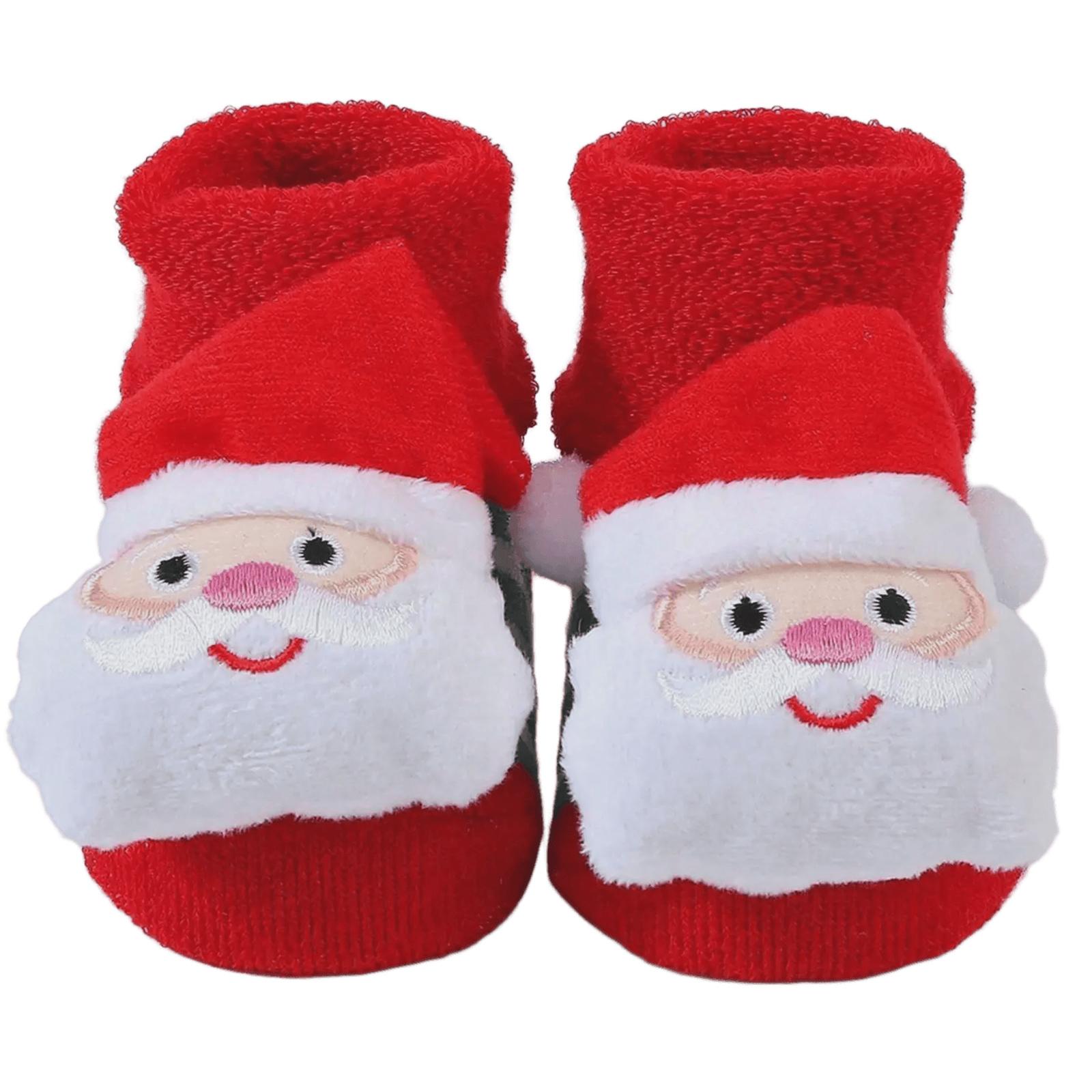 

Махровые носки для младенцев 0-12 месяцев, рождественский узор, теплые хлопковые носки, теплые и защитные носки для ношения в помещении и на улице P