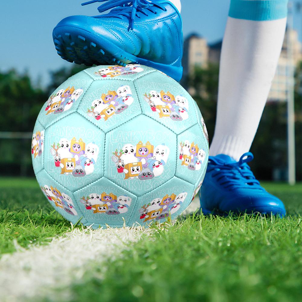 LankyBox Thema Fußball Größe 5, Geeignet für Indoor- und Outdoor-Spiele, ein Geschenk für jeden geeignet.