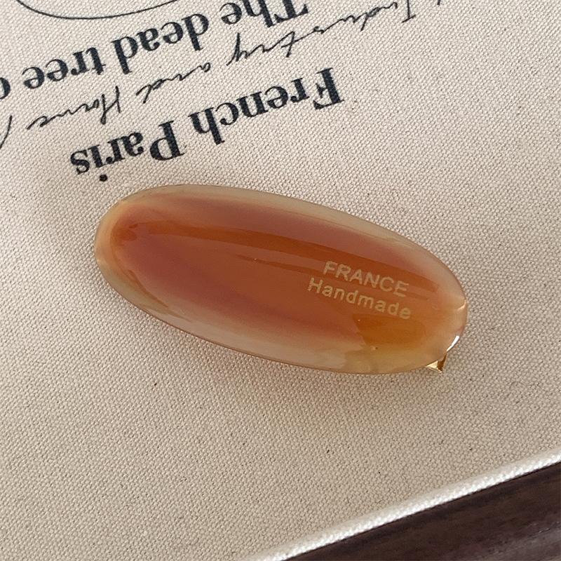 French Style Hair Clip For Women Retro Simple Oval Acetic Acid Barrettes Elegant Girls Hair Clip Exquisite Hair Accessories