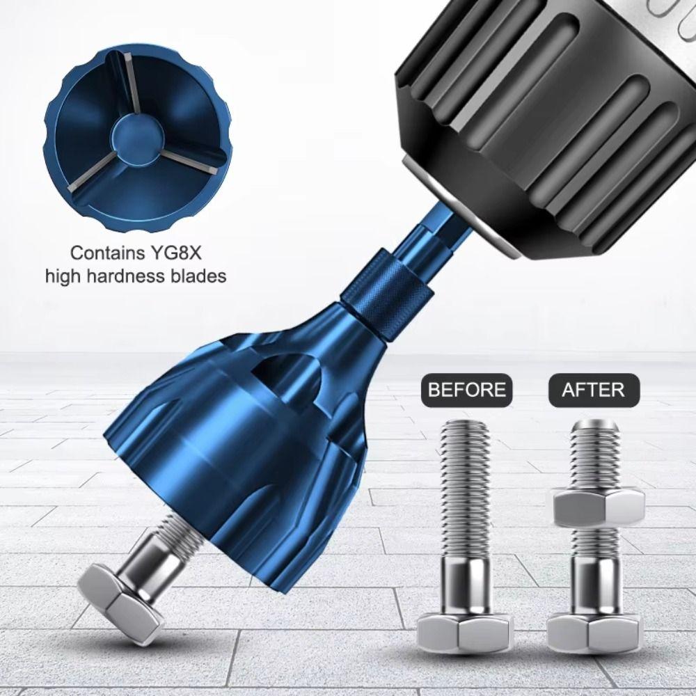 Three Chip Flutes Deburring Tool Metal Screw Repairer Portable Deburring External Chamfer Tool