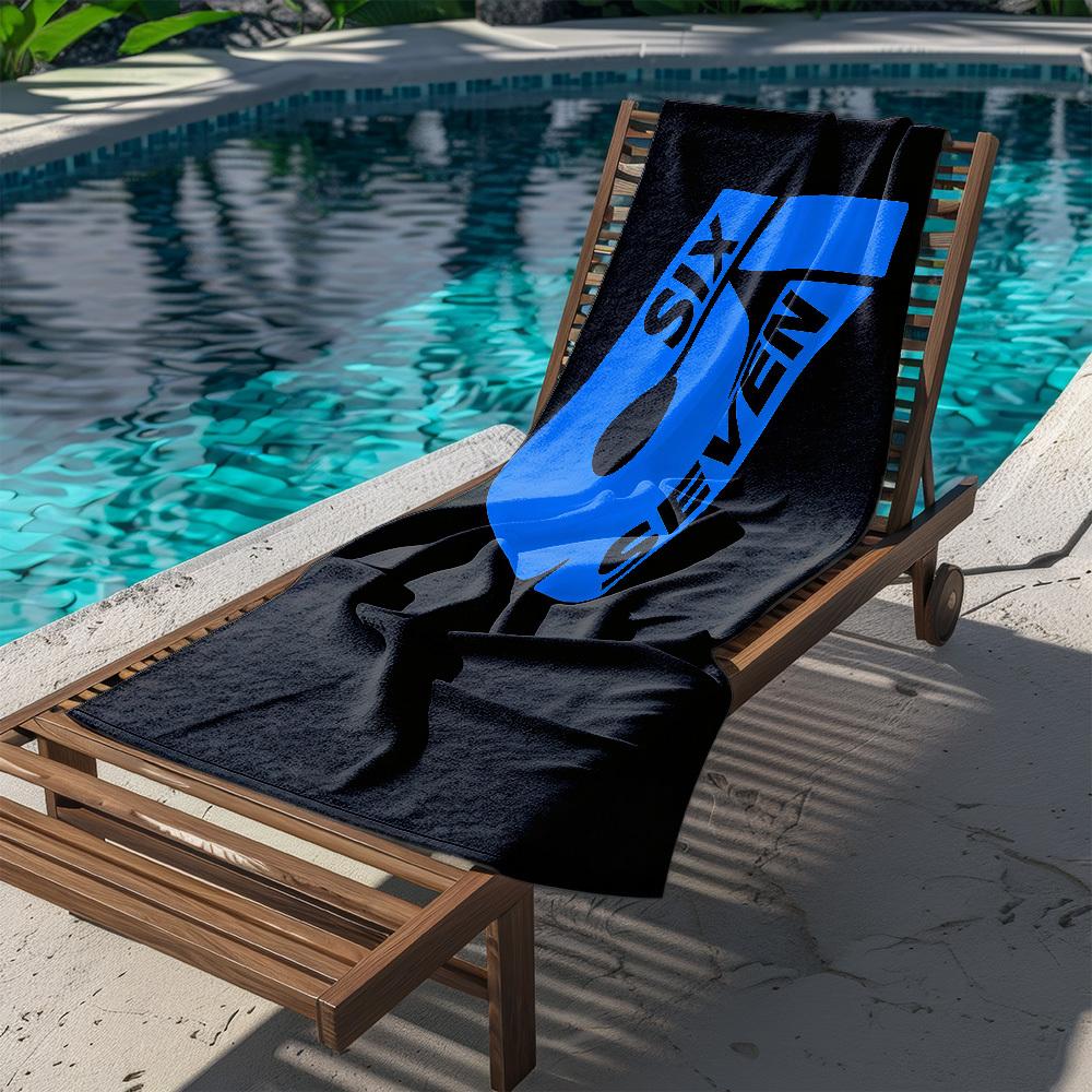 Number 67 Beach Towel Soft Microfiber Quick Dry Lightweight for Swimming Pool Beach Party Travel Camping Gift
