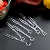 100Pcs/Set Multi-use Fork Disposable Fruit Plastic Adorable Heart Shape Handle Dessert Fork