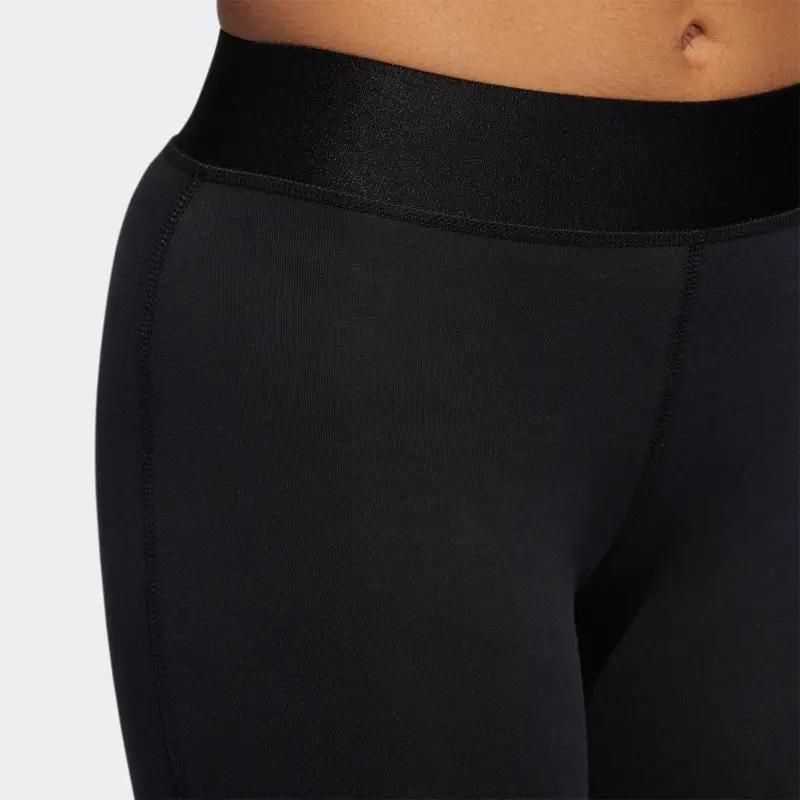 adidas Elastic Slim Fit Striped Retro Sports Casual Pants Women Bottoms Black DW9928