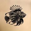 Metal Wall Art Lionfish Sea Theme Home Decor Living Room Bedroom Coastal Beach House Wall Hanging Unique Gift