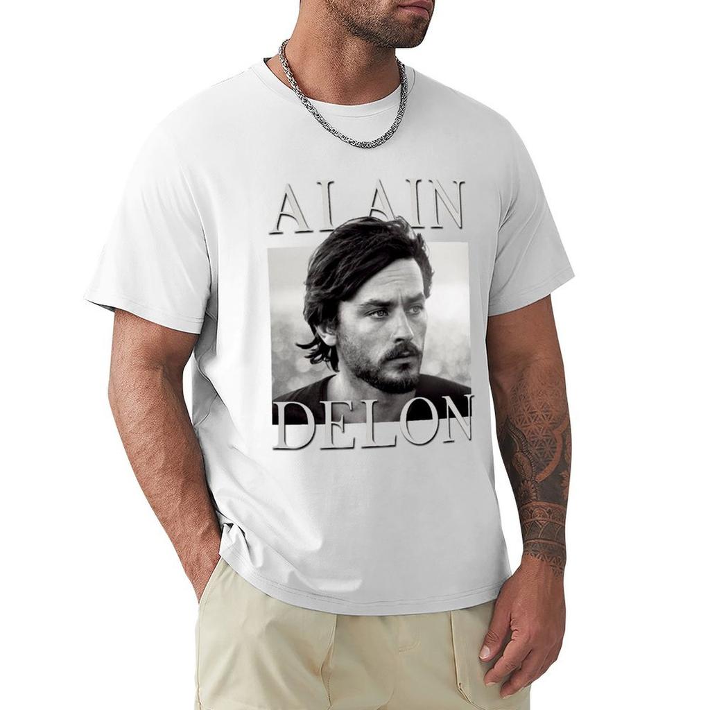 T-shirt Alain Delon Attore Francese T-shirt con Fantasia Trendy per Unisex