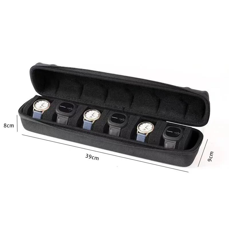 Travel Case Portable Storage Box For Single Watch Shock Impact-resistant For Wristwatches Smart Watch 1/2/3/4/5/6/8/10/15 slots