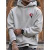 Men Fall Winter Y2K Oriental Hoodie Vintage Ink Ronin Warrior Katana Vertical Kanji Graphic Soft Fleece Hooded Sweatshirt