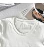 Women's Summer U-Neck Slim Fit Milk Yellow T-Shirt