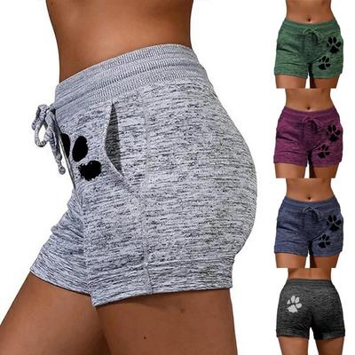 Mode Frauen Schnell trocknende Casual Sport Shorts Drucken Elastische Kurze Yoga Hosen
