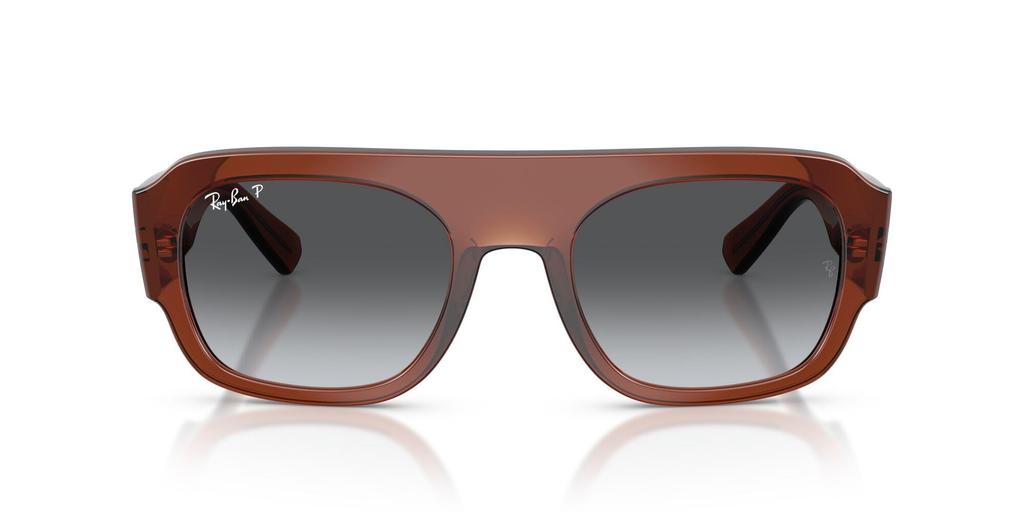 Sunglasses 0RB2218 TRANSPARENT BROWN GREY GRADIENT POLAR 55mm Polarized Ray-Ban (Brown/Grey)
