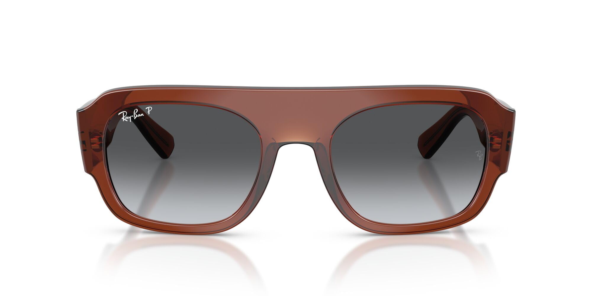 sunglasses 0RB2218 TRANSPARENT BROWN GREY GRADIENT POLAR 55mm Polarized Ray-Ban (Brown/Grey)