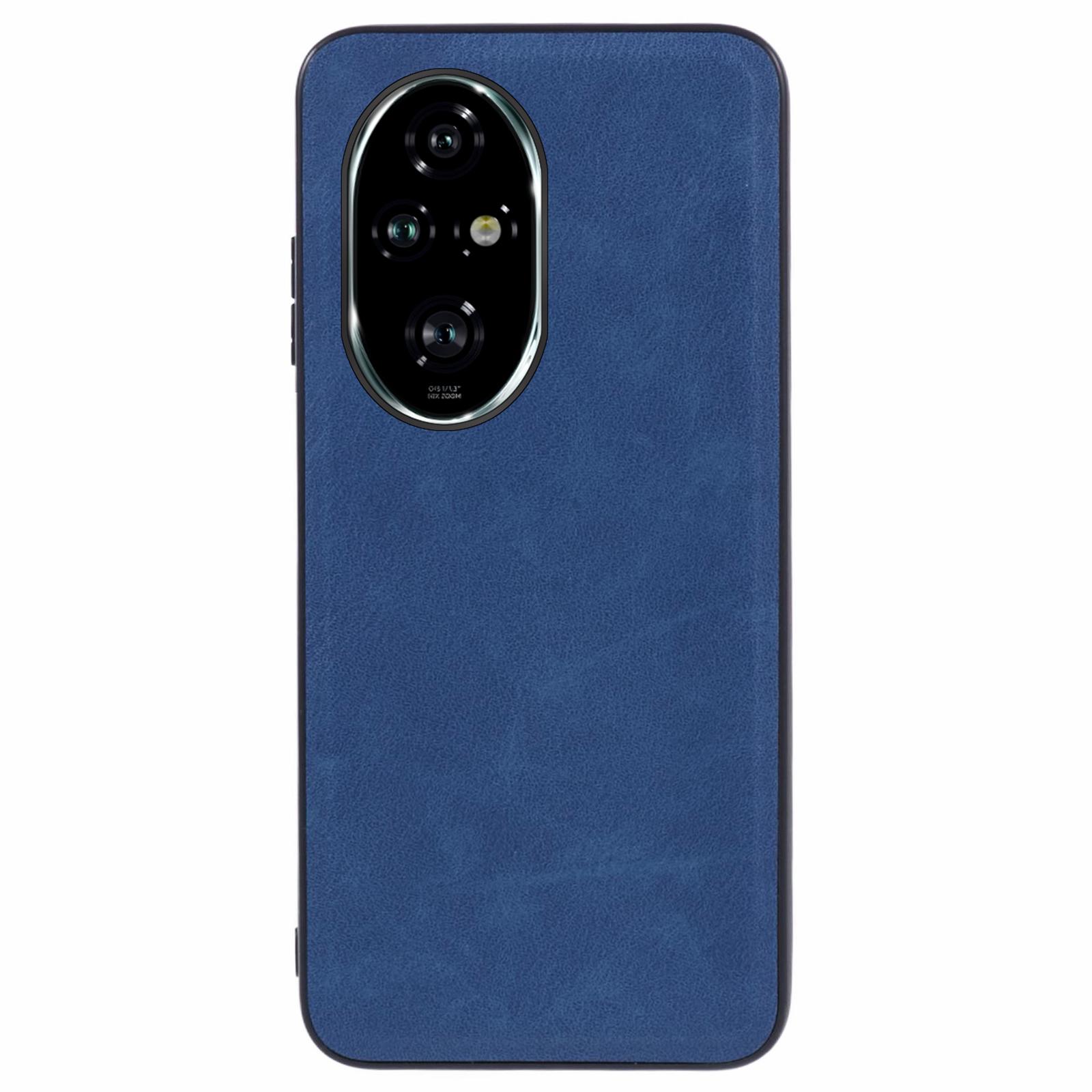 

For Honor 200 Pro 5G Case PU Leather Coated PC+TPU Retro Phone Protective Cover Blue