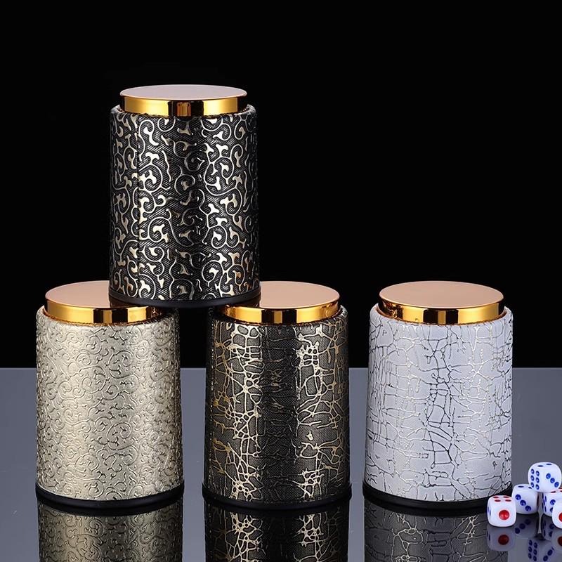 High-Grade Leather KTV Dice Shaker Cup for Bars and Nightclubs