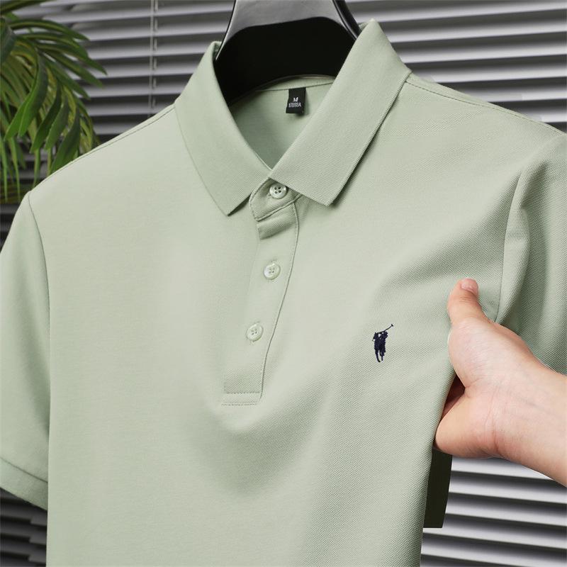 Value Vault 2025 Zomer Paul Heren Klassiek Effen Kleur Geborduurd Piqu&eacute; Katoen Poloshirt 3XL (165-180 kg)