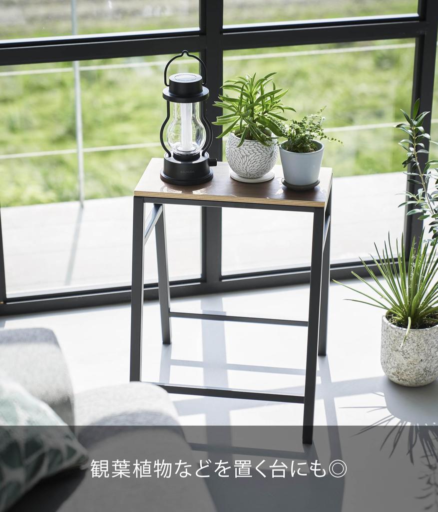 Yamazaki Jitsugyo Stool H45 Black W36 X X H45cm Tower Stackable Chair No Assembly Required 1470 [Completed Product] D36.3