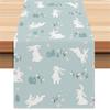 Linen Table Runner, Blue And Easter Table Runner, Table Runner Non-slip Tablecloth Suitable For Party Decoration
