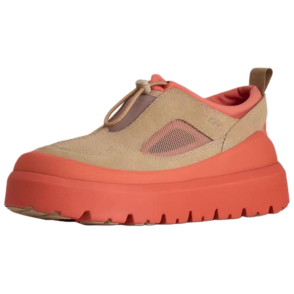 UGG Heritage Utility Classic Reconstructed Cow Split Leather Versatile Round Toe Low Top Casual Shoes Unisex sneakers Beige Orange 1174995-MBRG