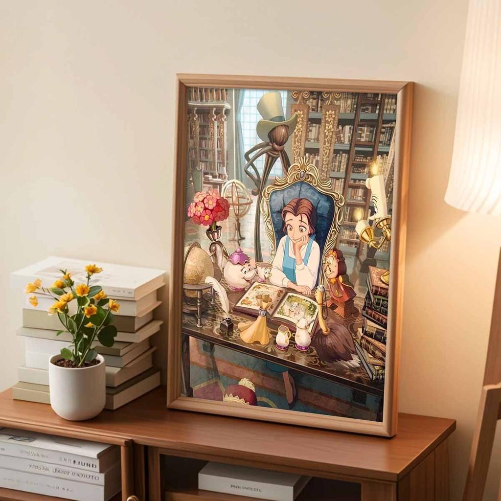 5D Diy Diamond Painting The Princess Reading Books Full Drill Rhinestones Mosaic Embroidery Handmade Products Home Decor Gift