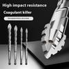 4 Piece Tile And Concrete Drill Bit Set Quadruple Flute Alloy Steel For Accuracy Drilling In Hard Materials