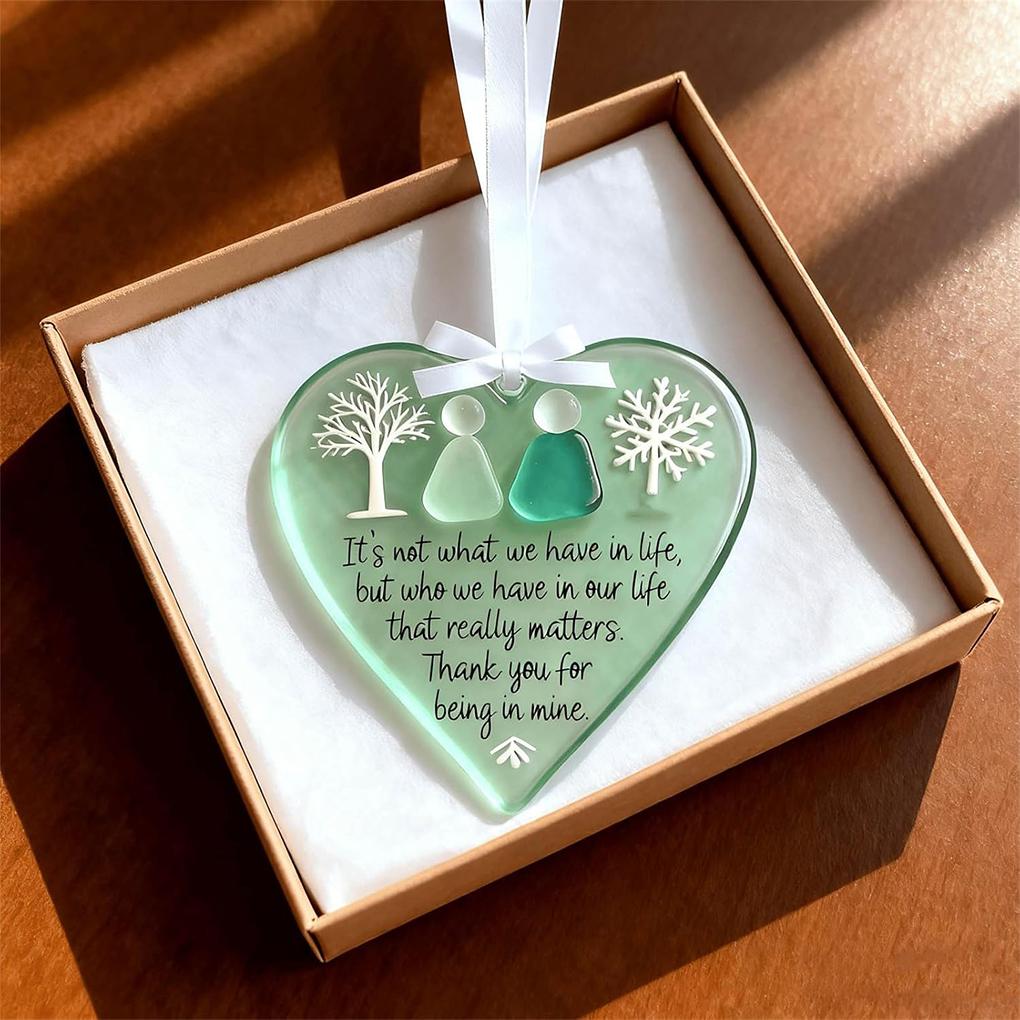 2025 Ornament Śnieżynka z Szkła Morskiego Przyjaźni Akrylowy Wisiorek Przyjaźni na Choinkę do Przedpokoju Festiwalu Domu Kolegi