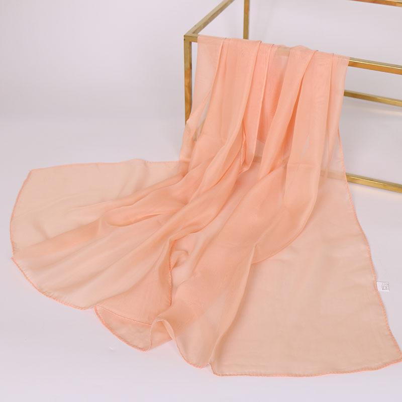 Thin Chinese Red Solid Chiffon Small Silk Scarf  Souvenir  Small Gift  Thin Big Red Women's Gauze Scarf