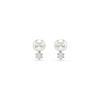Swarovski Rhodium Crystal Pearl Stud Earrings 5694225