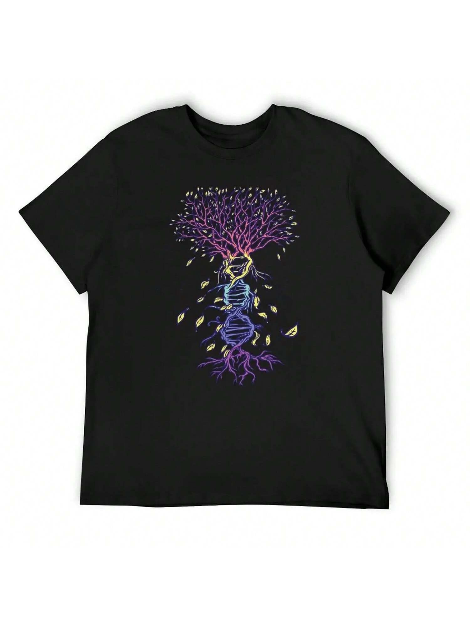 DNA Tree Of Life T-Shirt Blanks Plus Size Clothes Man T-Shirt T Shirts For Men Cotton S разноцветный