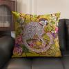 Art PPaige Gemmel Monkey Cushion Cover Natural Linen Organic Fabric DoubleSided Printing Sofa Home Decor Gift Pillow Case
