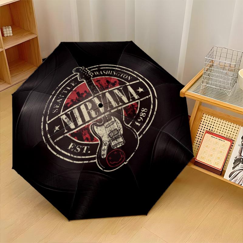 Impression Nirvana 8 ?Parapluie Pliant Léger Résistant au Vent à Bâtons Automatique Pour Voyages en Plein Air