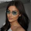 Classic Rimless Hexagon Sunglasses Women  Luxury Brand Vintage Steampunk Metal Outdoor Sun Glasses For Ladies Polygon Shades