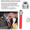 Battery Terminal Wrench,Battery Wrench Terminal 10Mm And 516 Ratchet Car Side SideTerminal Reversible Socket 516In 0.4In With 12In For Top Post Rv