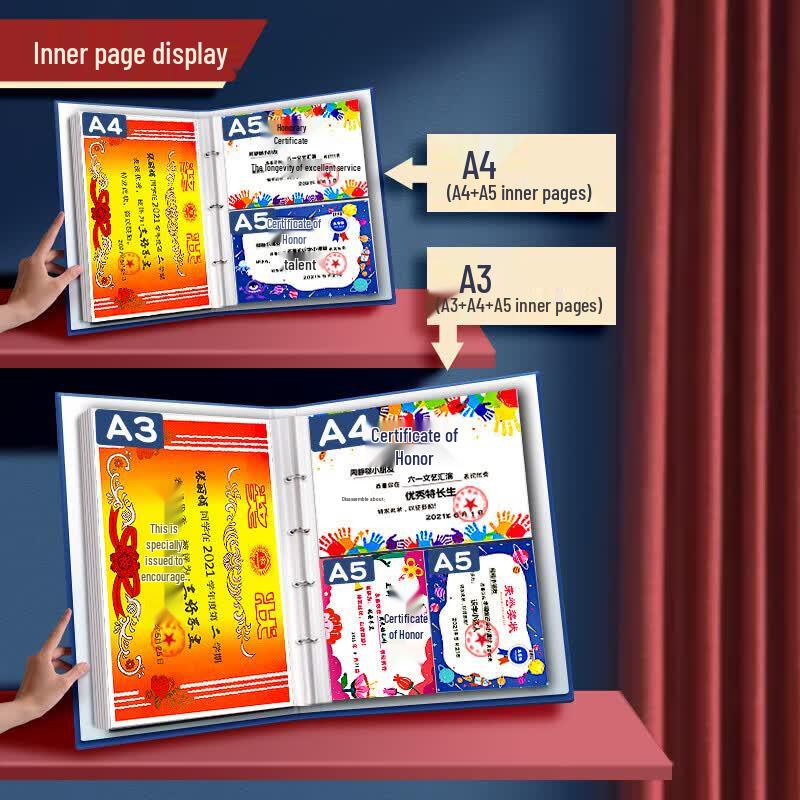ShuXing Kids' Embossed Award & Art Certificate Display Album